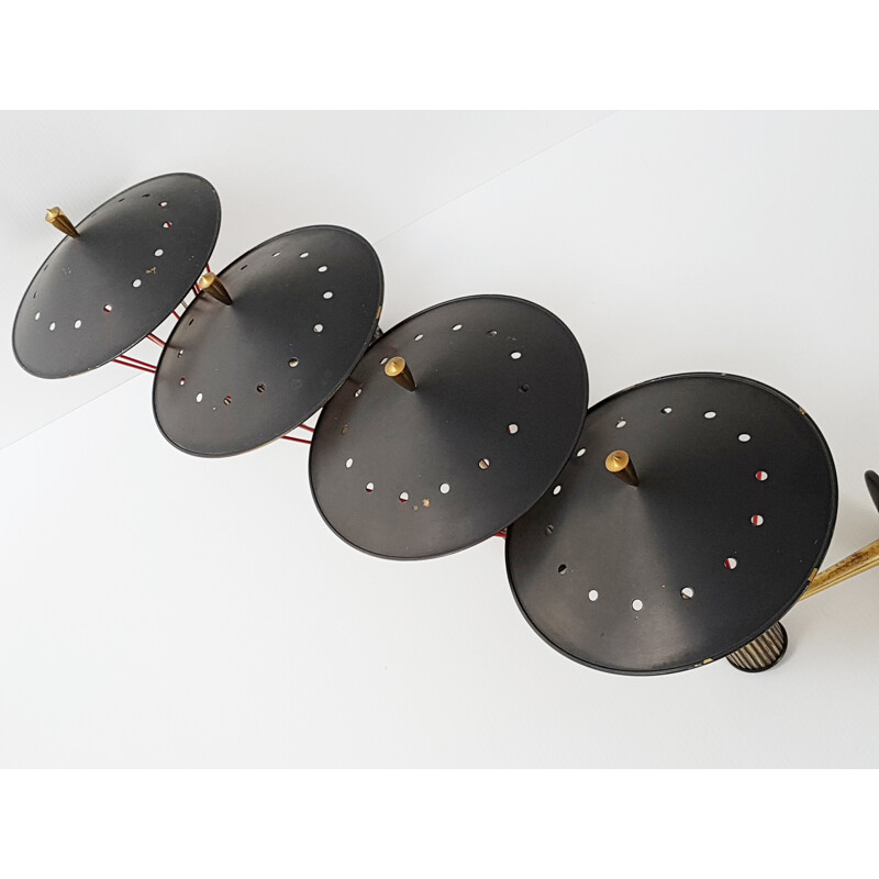 Set of 4 wall lamps designed for Maison Arlus - 1950s