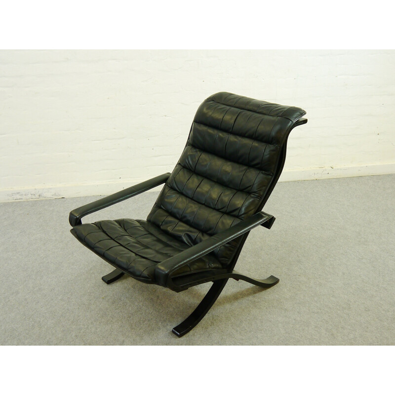 Flex lounge chair in plywood and leather, Ingmar RELLING - 1960s