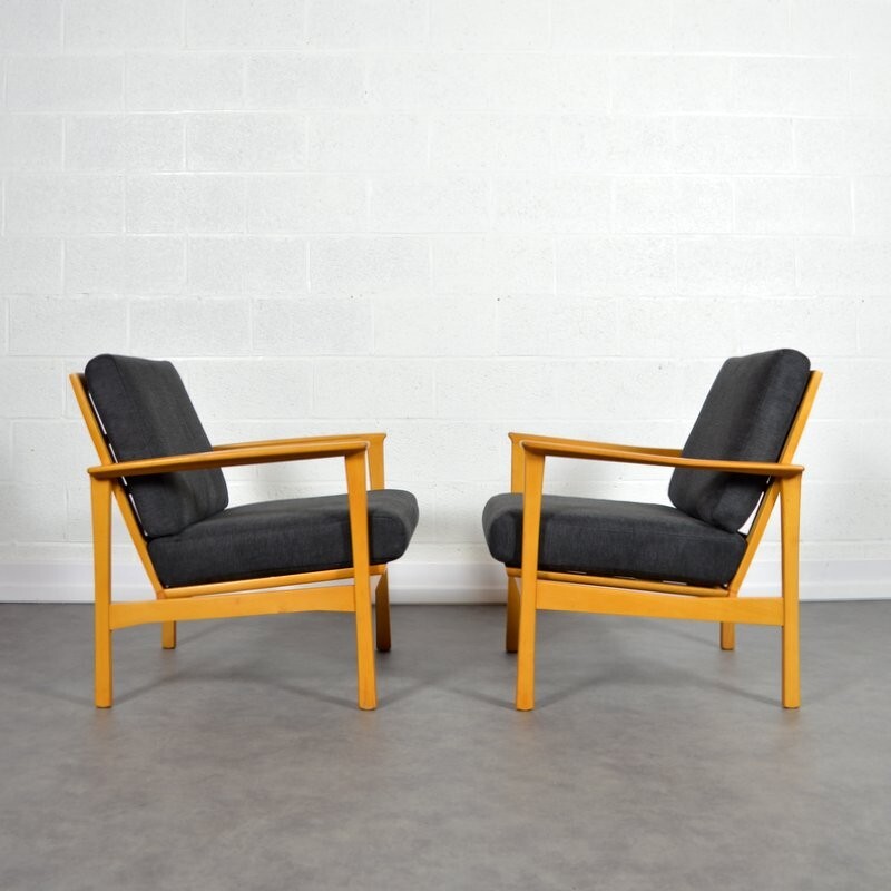 Paire de fauteuils scandinaves vintage - 1960