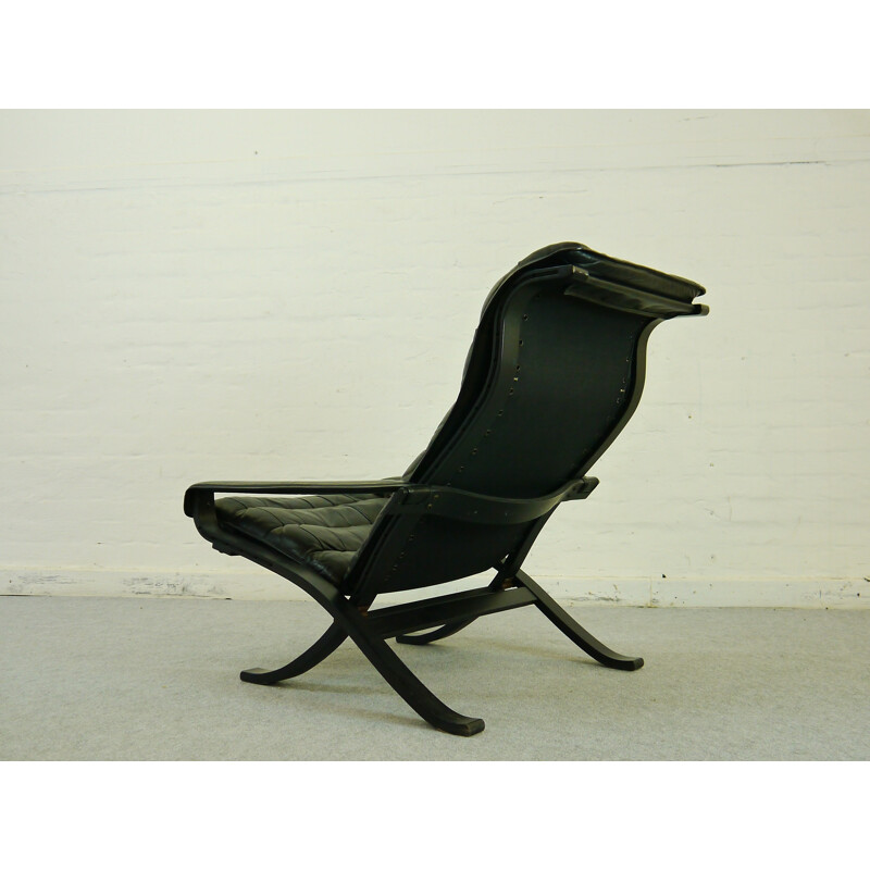 Flex lounge chair in plywood and leather, Ingmar RELLING - 1960s