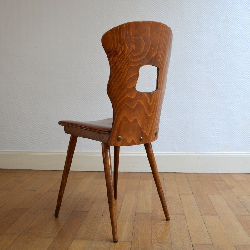 Vintage set of 6 Gentiane chairs by Baumann - 1950s