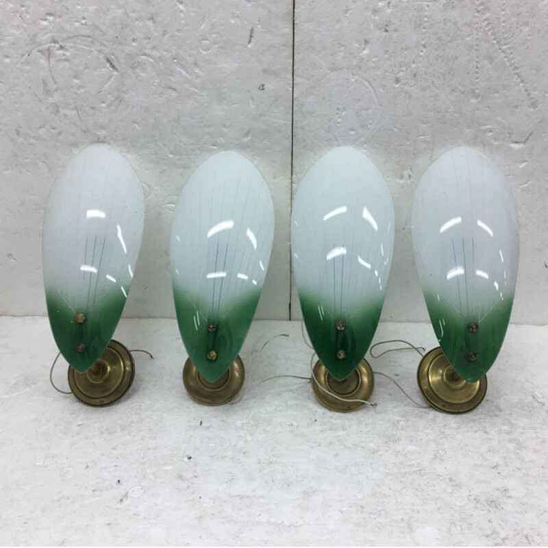 Set of 4 Vintage Wall Sconces - 1950s