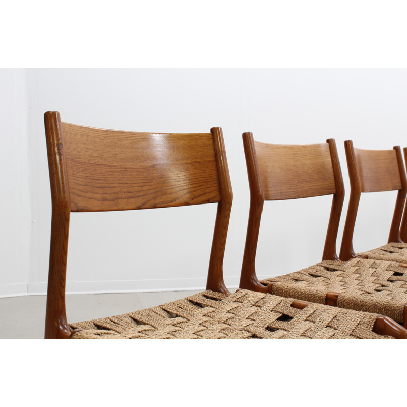 Suite de 5 chaises à repas vintage par Fratelli Reguitti - 1950