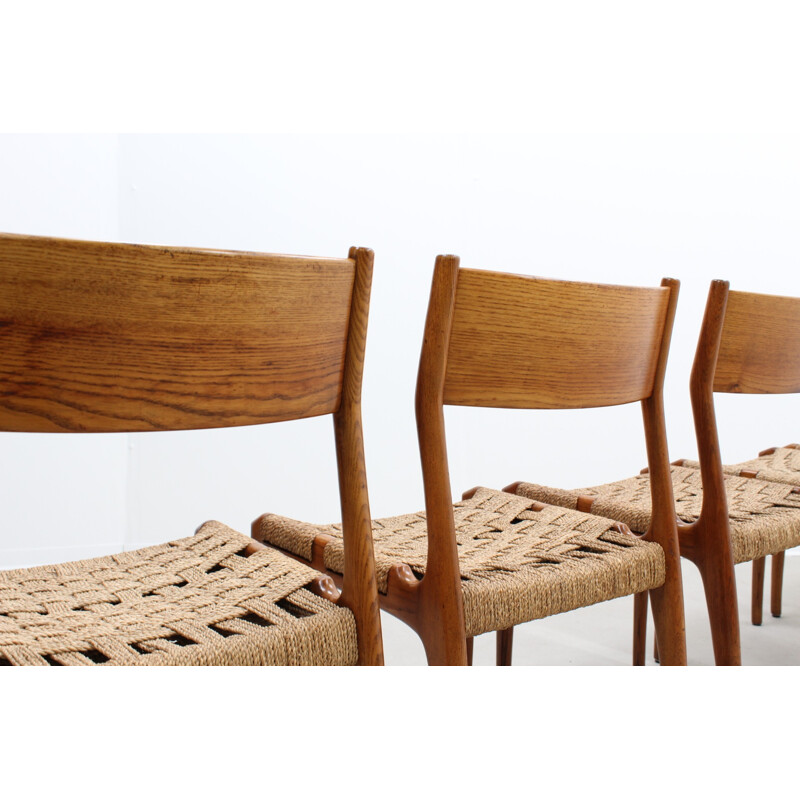 Set of 5 vintage dining chairs by Fratelli Reguitti - 1950s