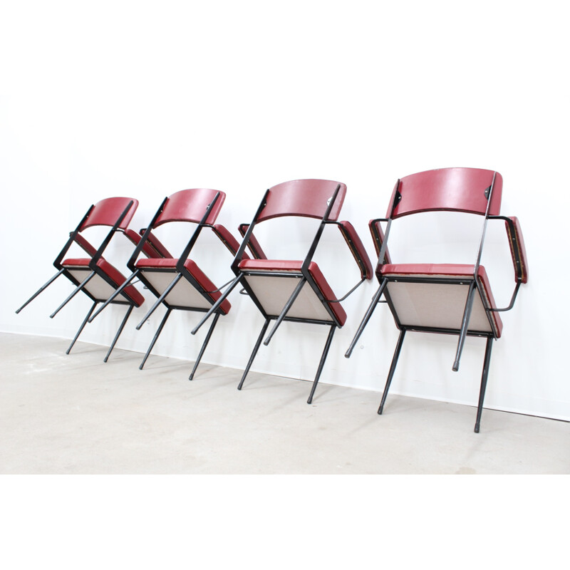 Vintag Italian 4 chairs by Rima Padova - 1950s