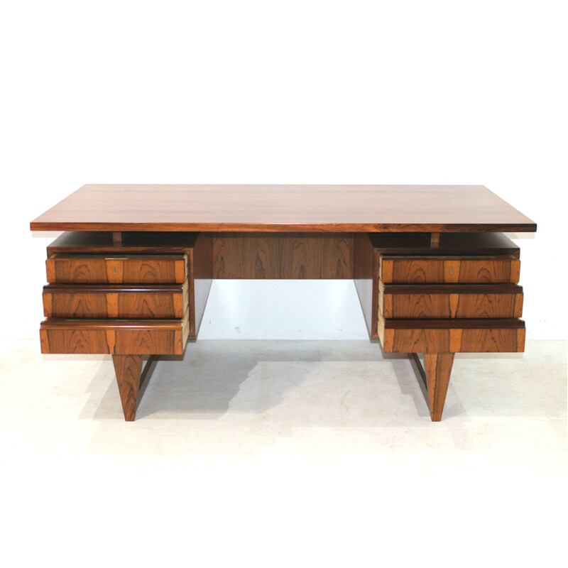 Vintage Rosewood Desk by Illum Wikkelso for Mikael Laursen - 1960s