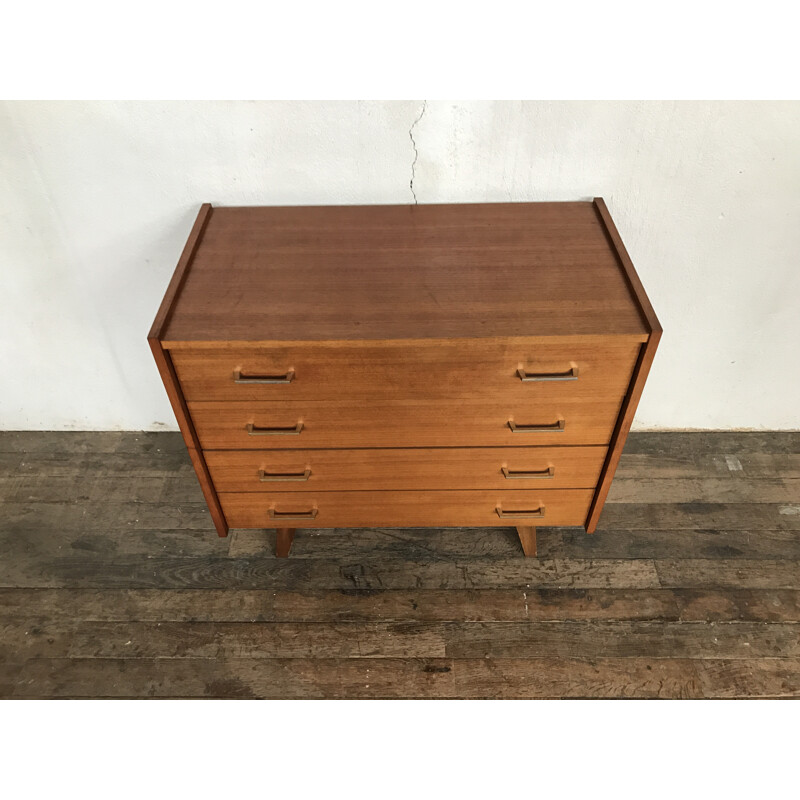 Vintage chest of drawers with compass legs - 1950s