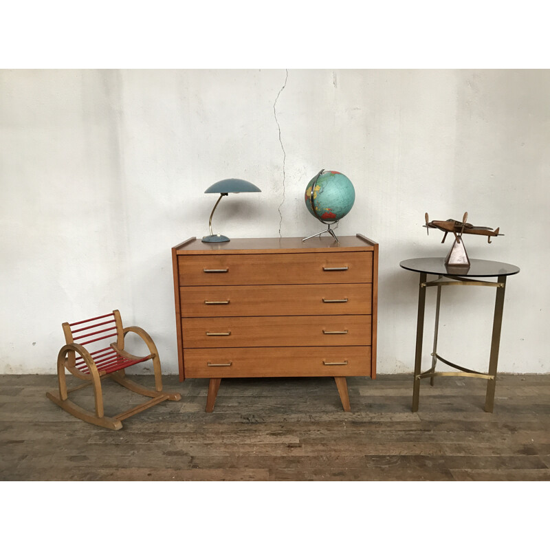 Vintage chest of drawers with compass legs - 1950s