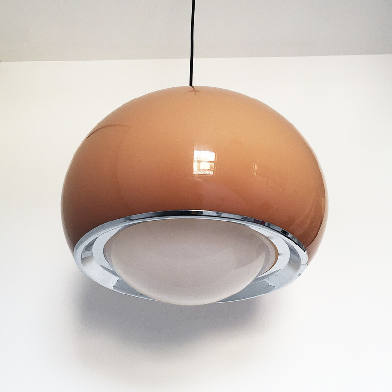 Brown plastic Pendant Lamp by Guzzini - 1960s