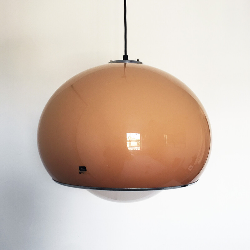 Brown plastic Pendant Lamp by Guzzini - 1960s