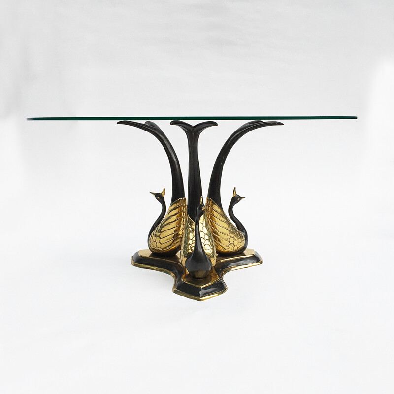 Vintage brass side table, 1970