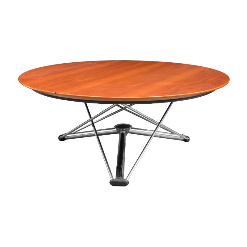 Table scandinave ronde réglable en hauteur - 1980