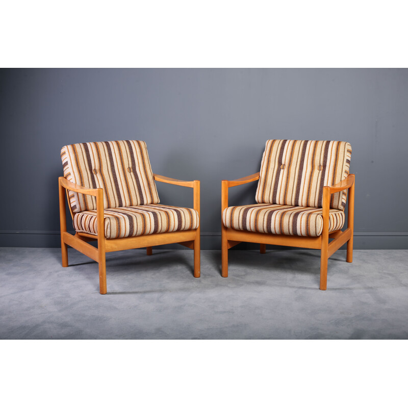 Set of 2 vintage German Lounge Chairs - 1970s