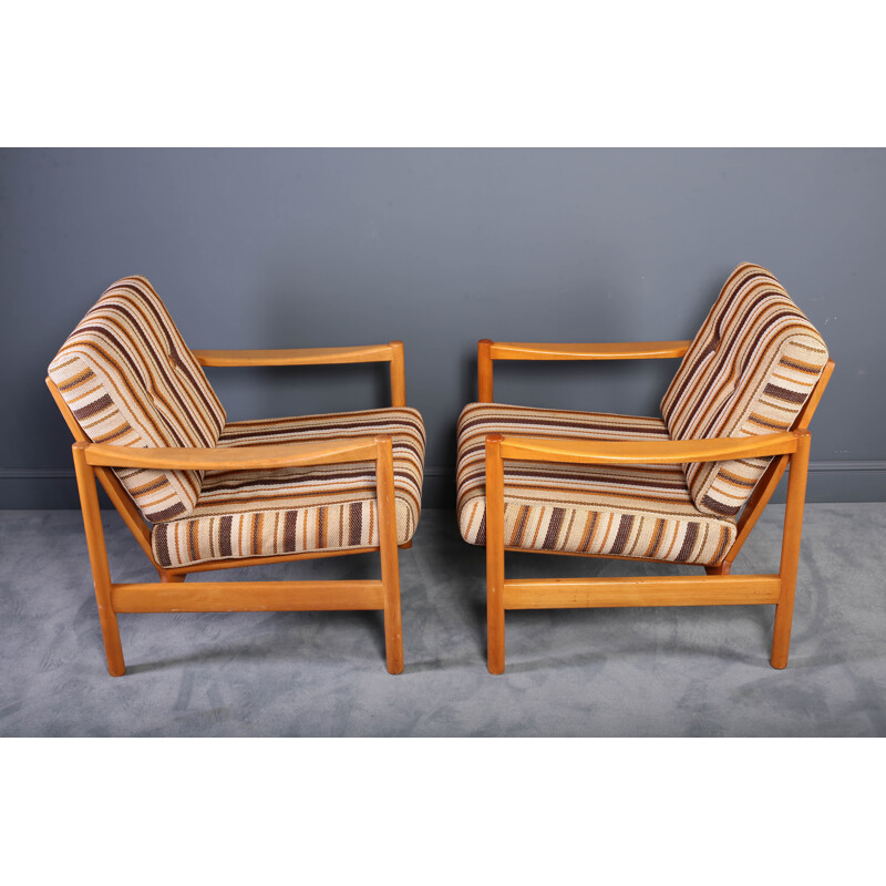 Suite de 2 fauteuils lounge vintage allemands - 1970