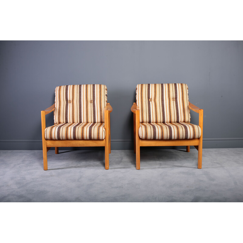 Set of 2 vintage German Lounge Chairs - 1970s