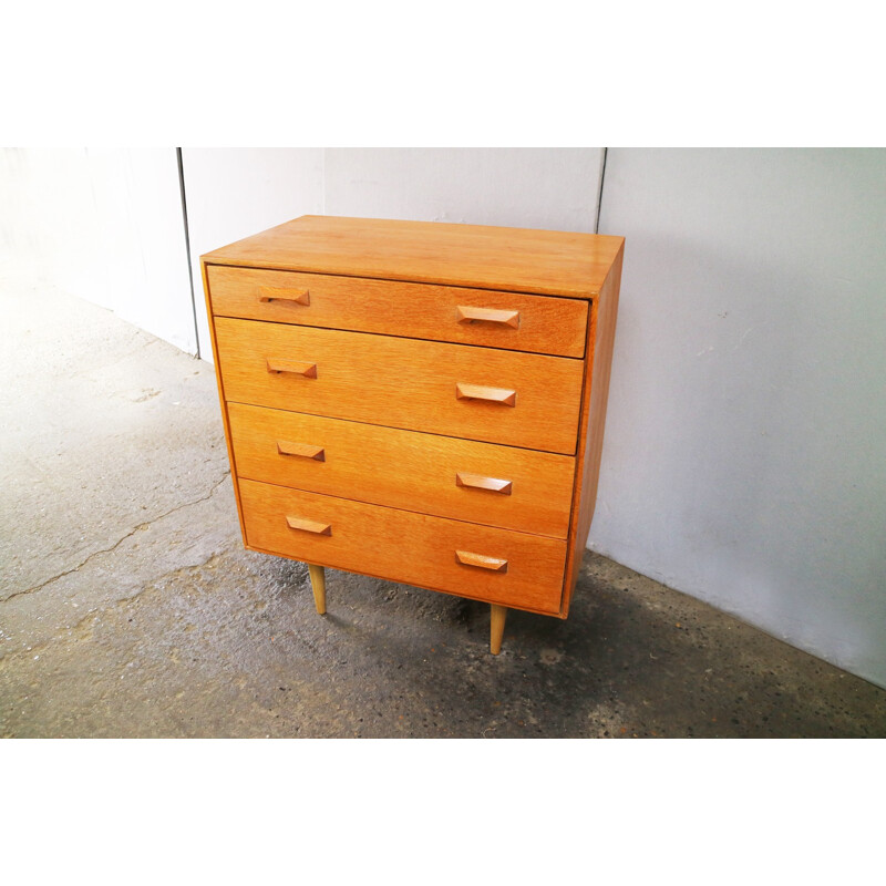 Vintage chest of drawers in wood for Stag - 1960s