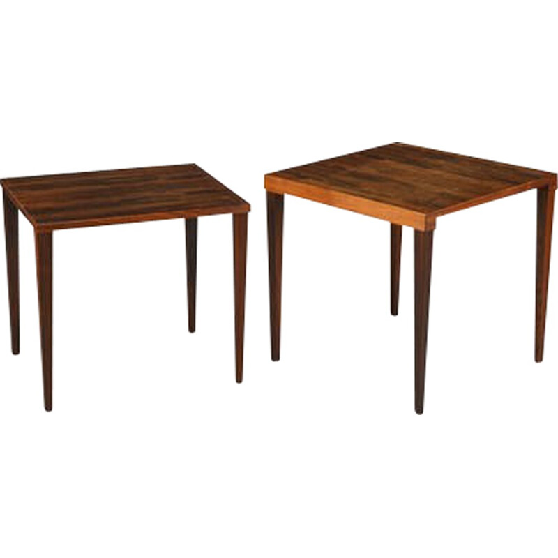 Vintage Pair Square Coffee Tables - 1960s