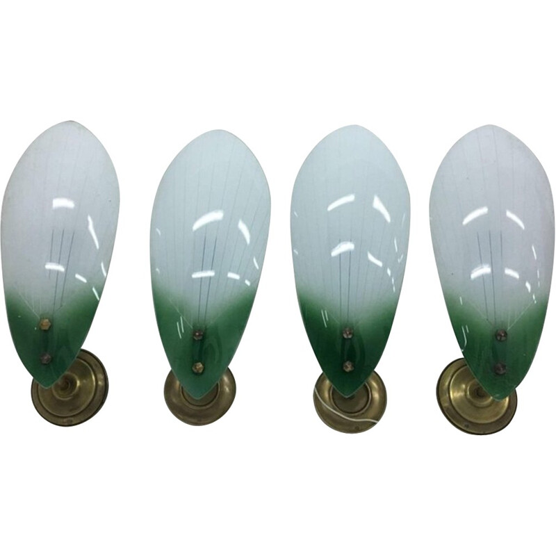 Set of 4 Vintage Wall Sconces - 1950s