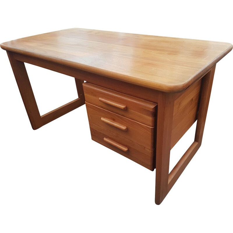 Danish Teak Solid Desk - 1970s