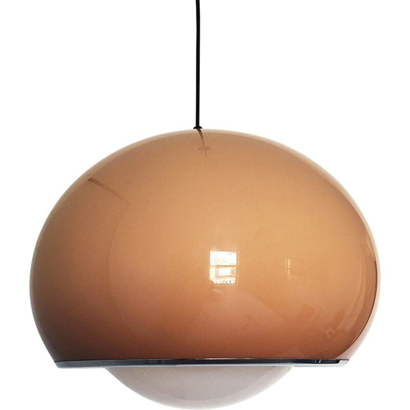 Brown plastic Pendant Lamp by Guzzini - 1960s