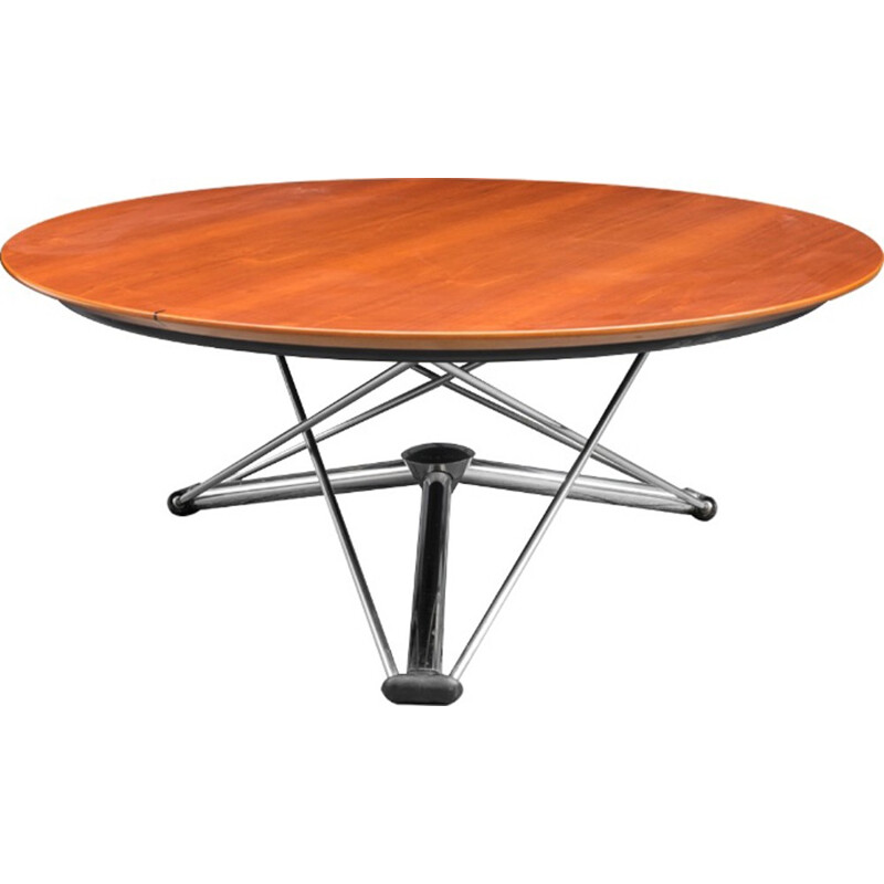 Scandinavian height adjustable round table - 1980s