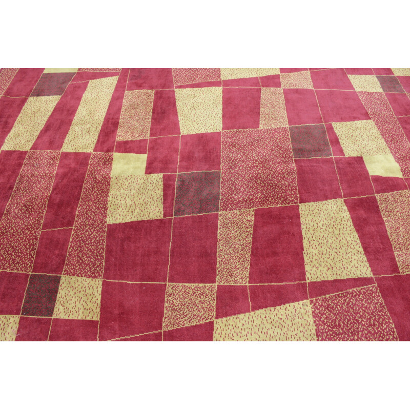Vintage Geometric Carpet - 1950s