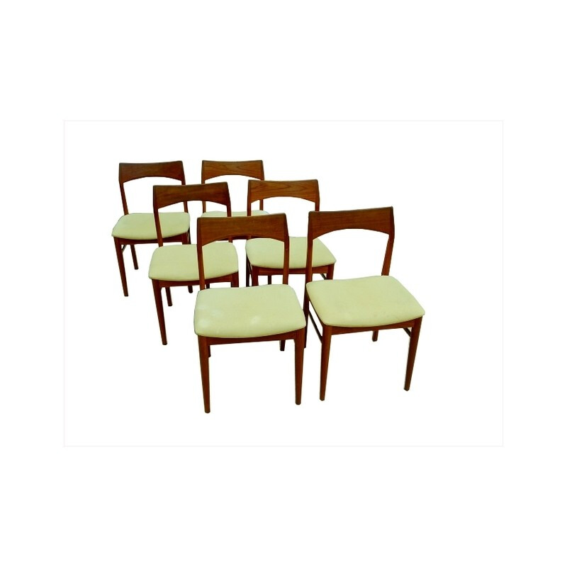 Set of 6 chairs by Henning Kjaernulf for Mobelfabrik - 1960s
