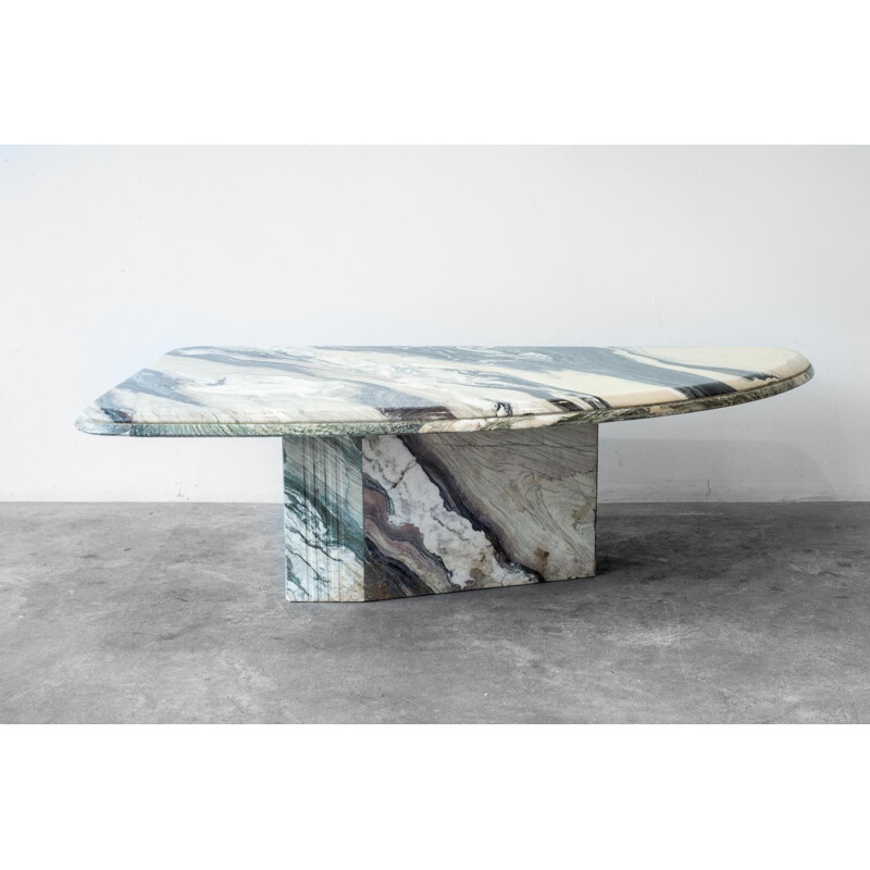 Vintage light marble coffee table - 1960s