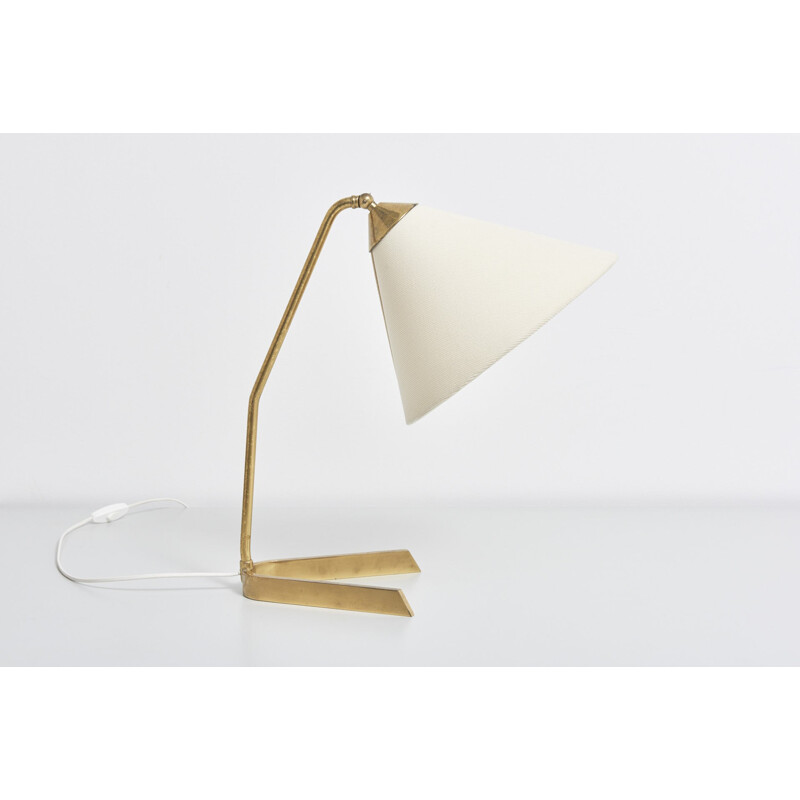 Vintage Brass table lamp with V-foot - 1960s