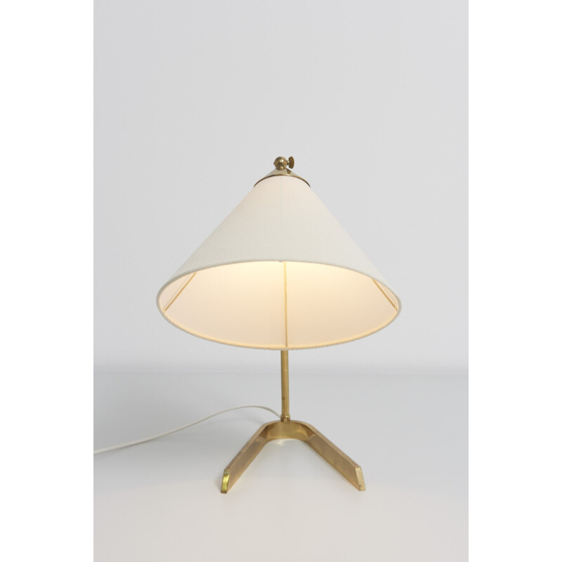 Lampe de table en laiton avec pieds en V vintage - 1960