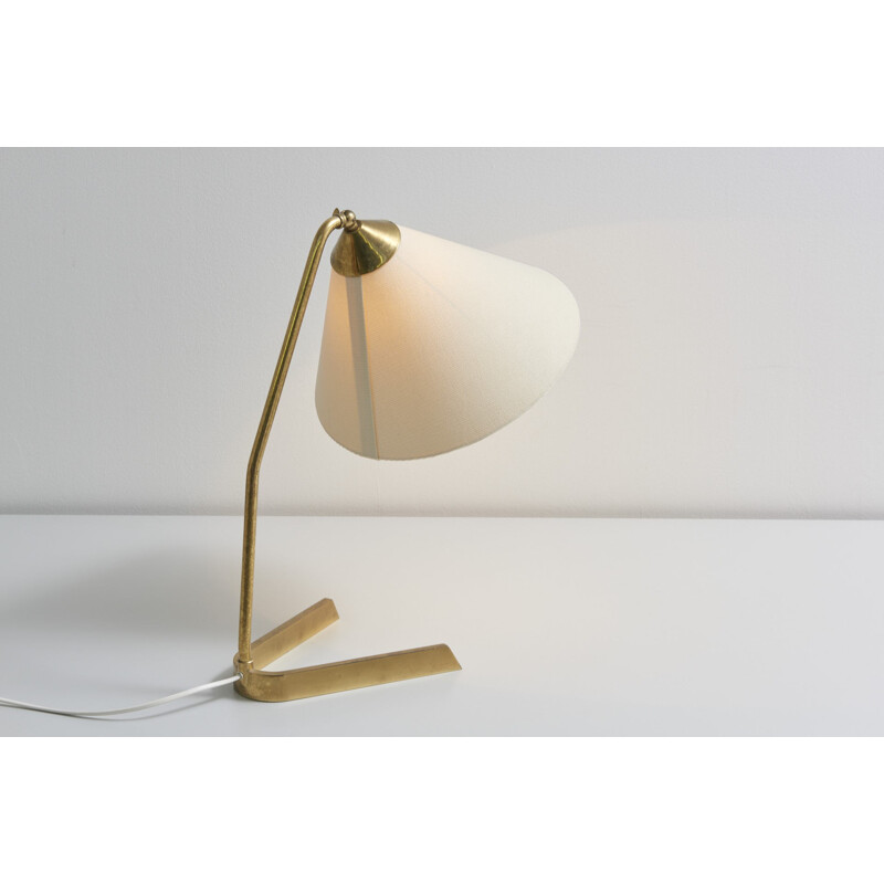 Vintage Brass table lamp with V-foot - 1960s