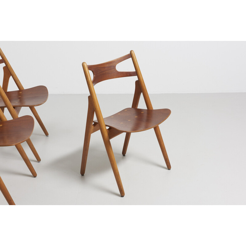Vintage set of CH29 model chairs by Hans J Wegner for Carl Hansen & Son - 1950s