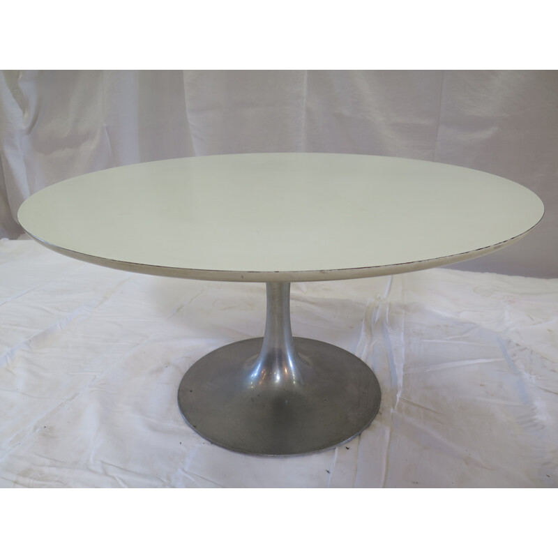 Vintage coffee table with round tulip legs by Maurice Burke for Arkana - 1960s