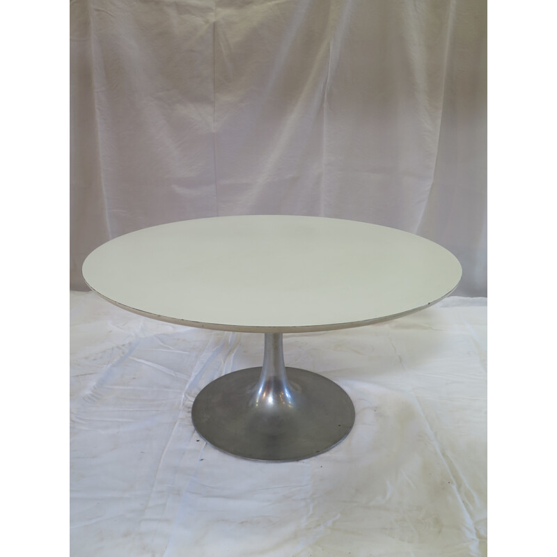 Vintage coffee table with round tulip legs by Maurice Burke for Arkana - 1960s