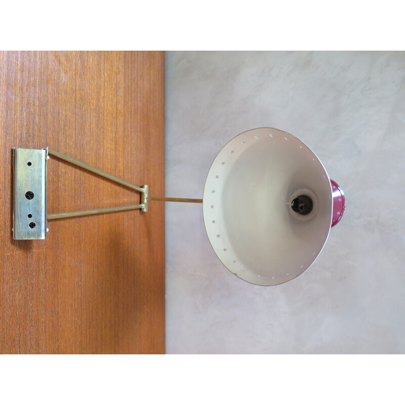 Vintage Articulated wall lamp "Diabolo" by Lunel - 1950s