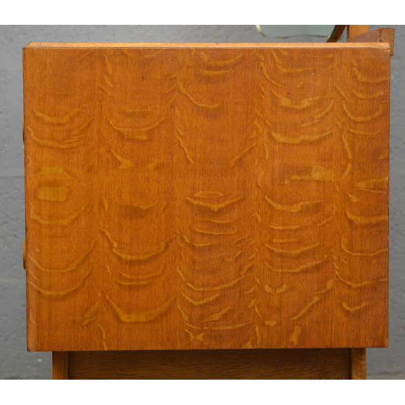 Vintage dressing table and stool in oak and teak by Meredrew - 1960s