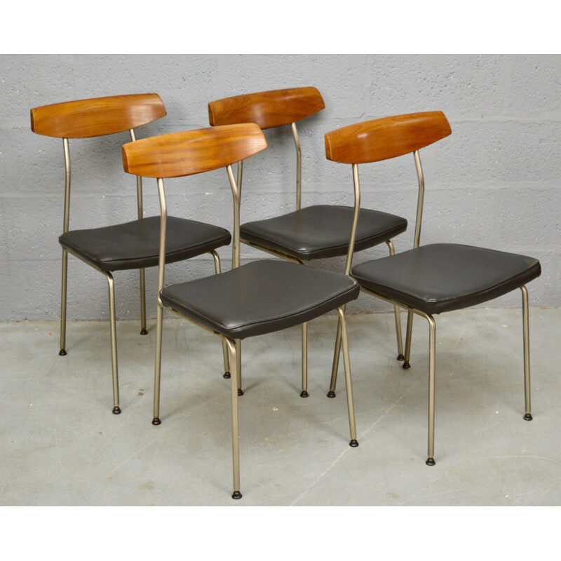 Set of four vintage Stag S Range Chairs Designed by John and Sylvia Reid - 1960s