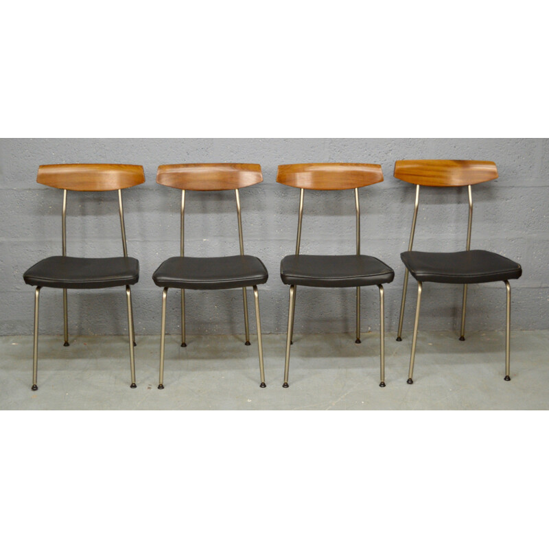 Set of four vintage Stag S Range Chairs Designed by John and Sylvia Reid - 1960s
