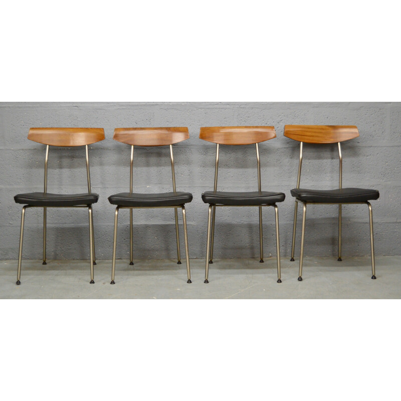 Set of four vintage Stag S Range Chairs Designed by John and Sylvia Reid - 1960s