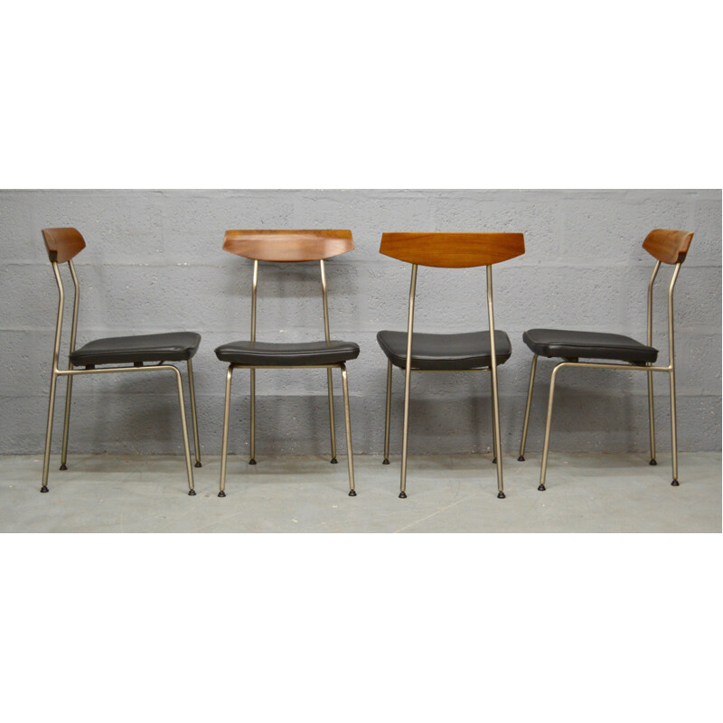 Set of four vintage Stag S Range Chairs Designed by John and Sylvia Reid - 1960s