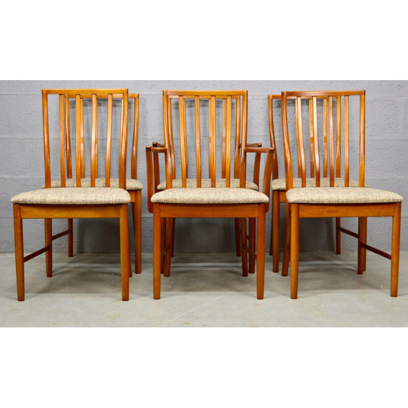 Suite de six chaises à repas vintage en teck par A H McIntosh - 1970