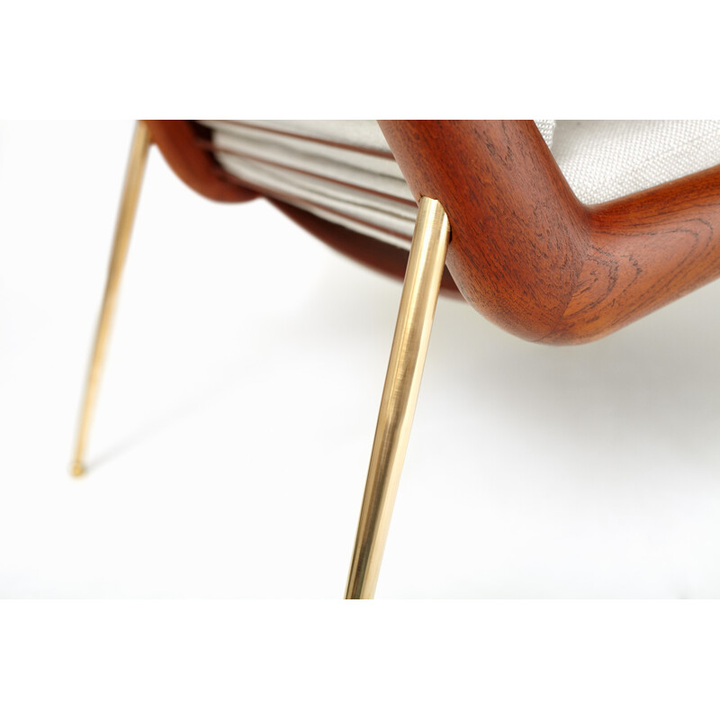 Vintage FD-159 Boomerang Chair by Peter Hvidt & Orla Molgaard-Nielsen - 1950s