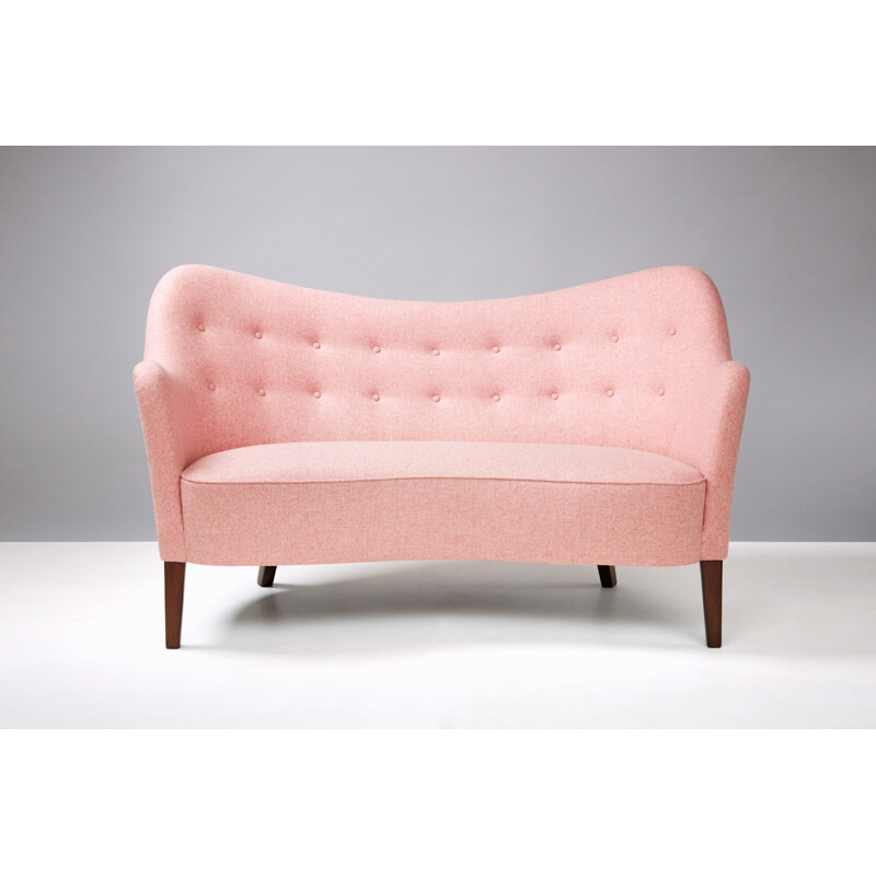 Pink vintage sofa Model 185 by Slagelse Mobler - 1952
