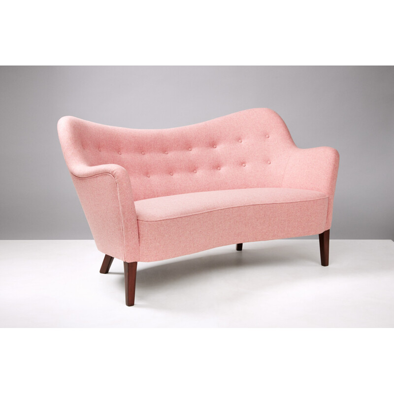 Pink vintage sofa Model 185 by Slagelse Mobler - 1952