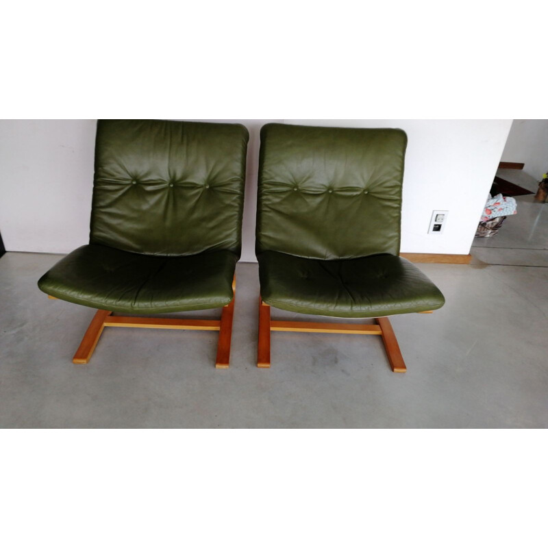 Set of 2 scandinavian armchair by Oddvin Rykken for Rybo - 1960s