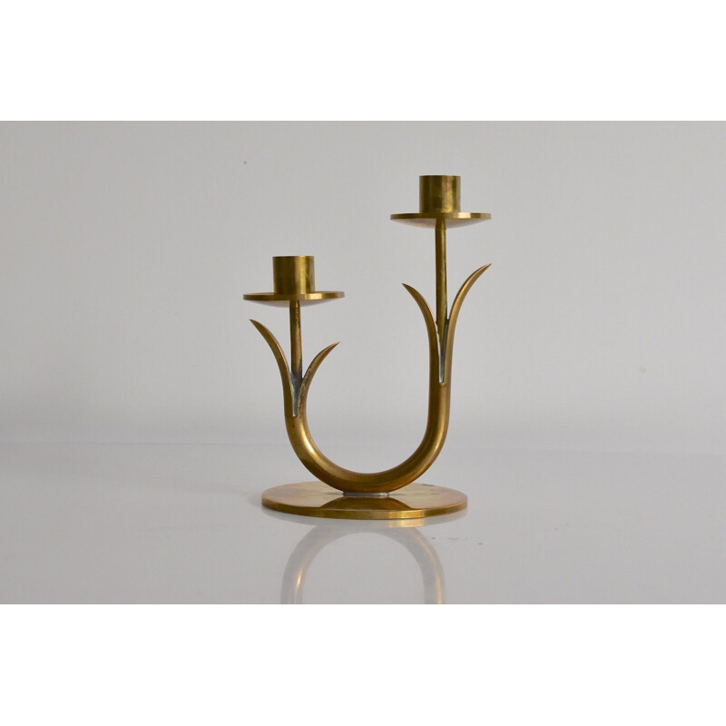 Swedish brass candle holders by Gunnar Ander for Ystad Metall - 1960s