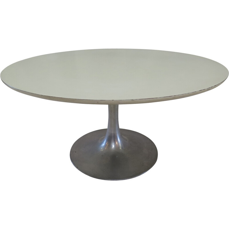 Vintage coffee table with round tulip legs by Maurice Burke for Arkana - 1960s