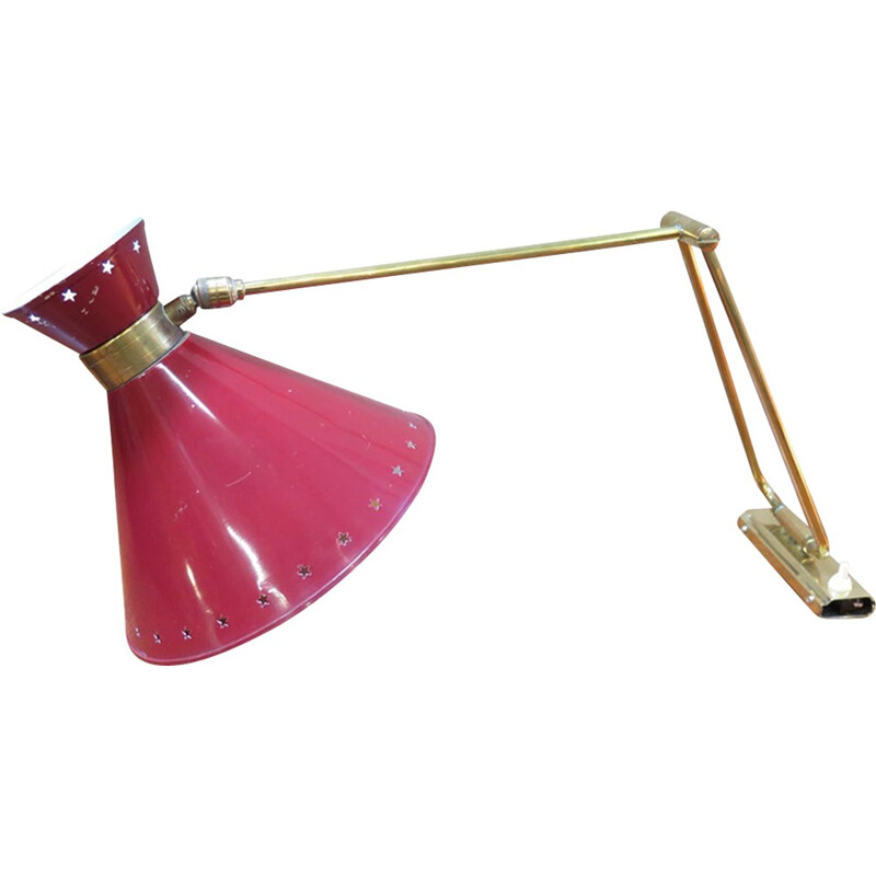 Vintage Articulated wall lamp "Diabolo" by Lunel - 1950s