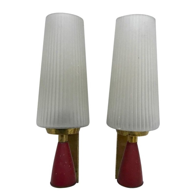 Vintage Wall Sconces in Brass - 1950s