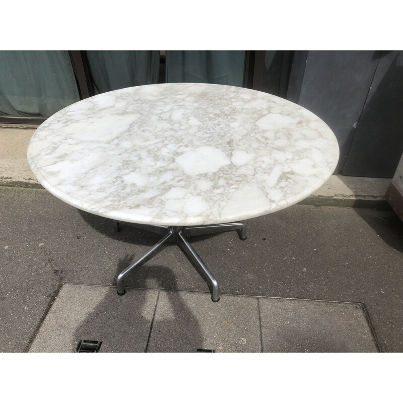 Vintage marble dining table for Herman Miller - 1960s